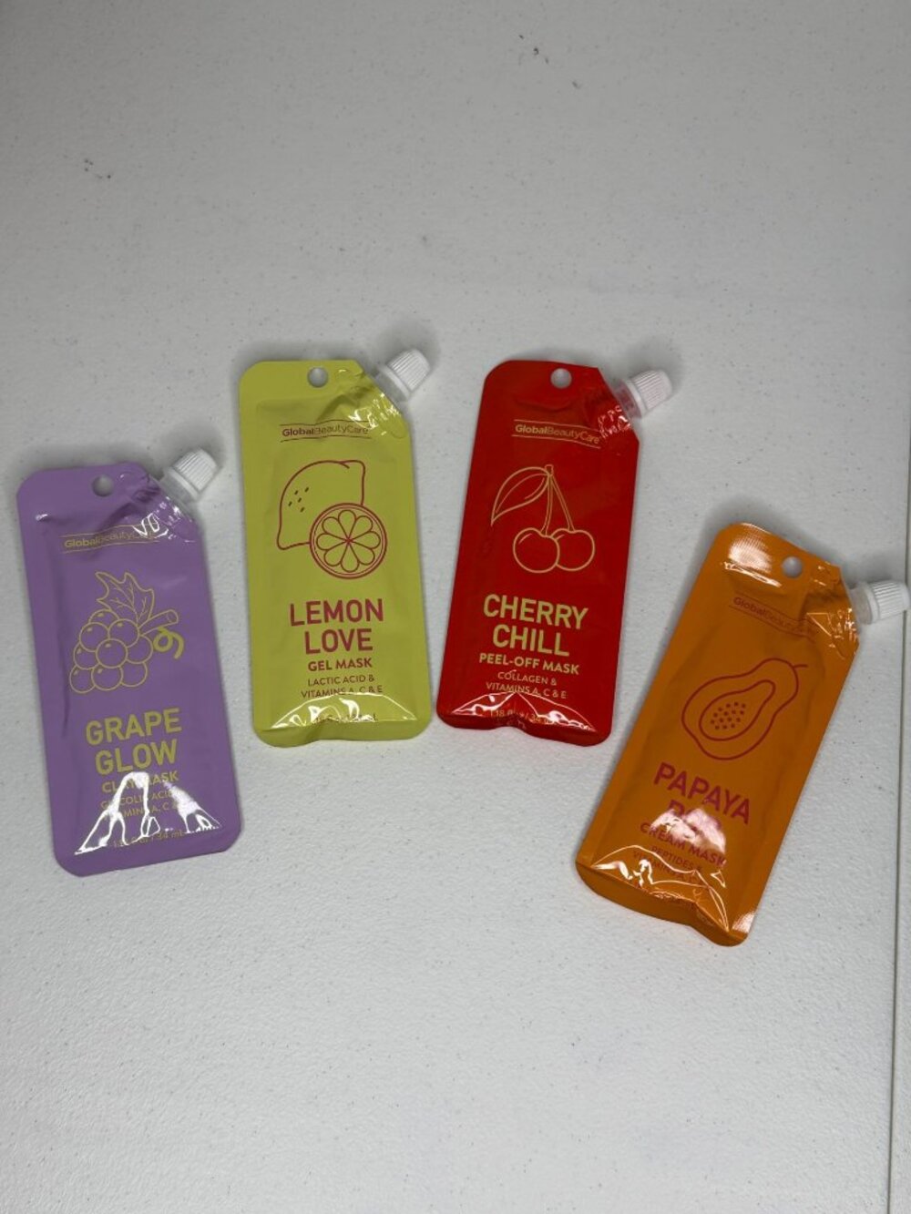 Global Beauty Care Fruit Mask Bundle 4 Pack Skincare Set